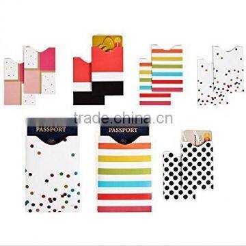 RFID Blocking Sleeves Set Protection Case Card Holder ( (10 RFID Sleeves for Credit Card & 2 Passport RFID Sleeves) )