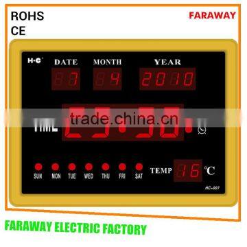 led calendar digital clock /digital clock /table clock with alarm,temperature