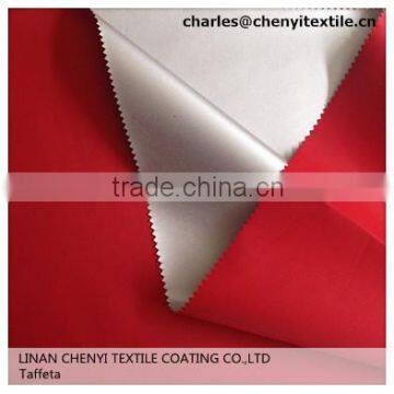 High quality 190t silver coated polyester taffeta