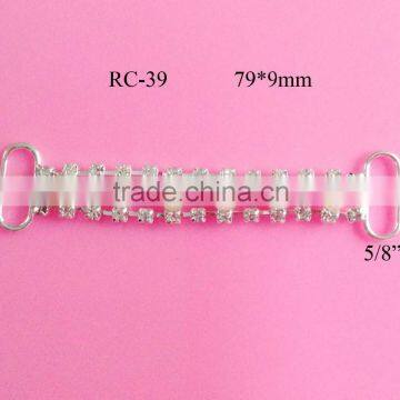 Stock hot selling pearl rhinestone connector for headband/hairwear(RC-39)