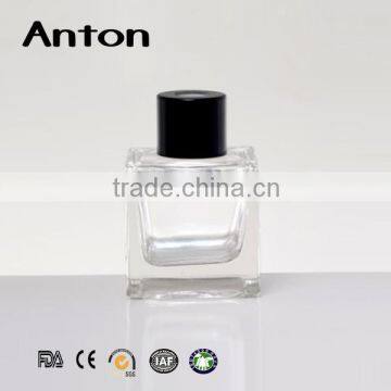Square water bottles aroma diffuser 100ml with Aluminum screw cap with rattan sticks