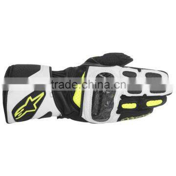 Black fabric netting stretch mesh for motorcycle glove