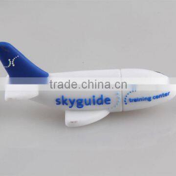 PVC material shaped USB memory plane with genuine capacity custom LOGO