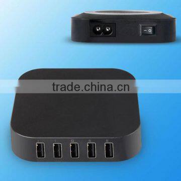 Multi port usb charger station with EU/US/ UK plug for all mobile phone