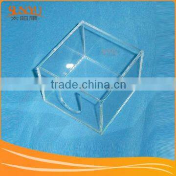 Small Size Acrylic Paper Holder With Cutting C Shape