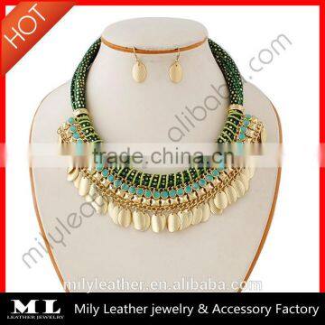 2014 GOLD FASHION INDIA MULTIPLE RHINESTONE CHOKER NECKLACE MLJS 039