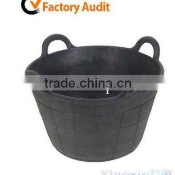 Rubber buckets,feed buckets,four handles rubber basket,reach,Espuerta 4ASAS 40LTS.