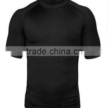 Black Spandex Short Sleeves Compression Rashguards Supplier, Design # 32