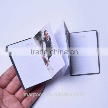 Custom advertising folded magnetic mini phone book