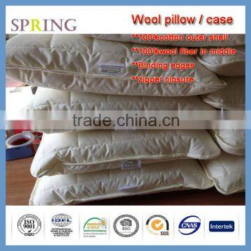 Quilted Wool Pillow Case Washable Binding deges