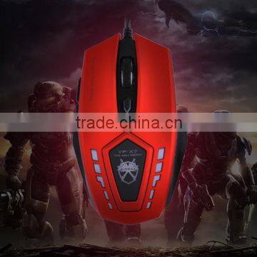 VP-X7 Brand Original USB Wired Professional 6 Buttons 2400 dpi Red Super Optical Gaming Mouse