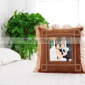 Square shape sublimation pillow with tassels