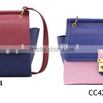 Small size bags woman cross body bags PU with gold buckle CC42-005