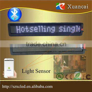 new wireless bluetooth mobilephone communication programmable LED single line scrollingsign