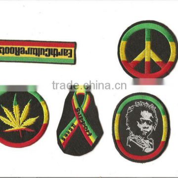 embroidered rasta patches