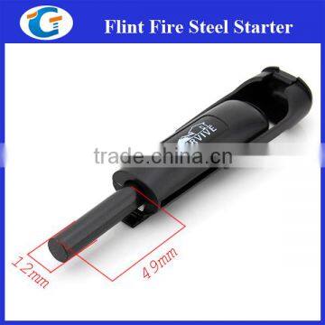 single hand compact flint firestarter outdoor survival tool