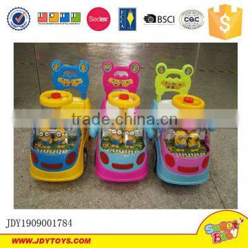 Four wheel cartoon shape children manual ride on car