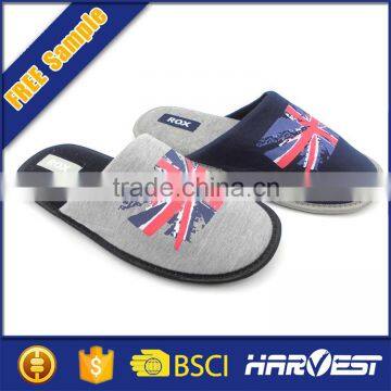 Embroidered Cotton Fabric Luxury Indoor Winter Slippers, Emboss Cotton Hotel Slipper photo-2