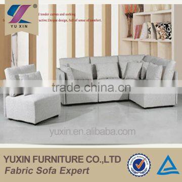 Furniture fair modern european style living room solid wood sofa set