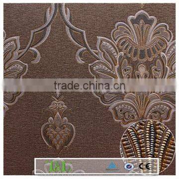 Deep embossed high quality classic PVC wallpaper