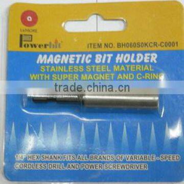 Magnetic Bit Holder - By Stainless / Zinc / Aluminum Holders and Crv 1/4" Hex Shank