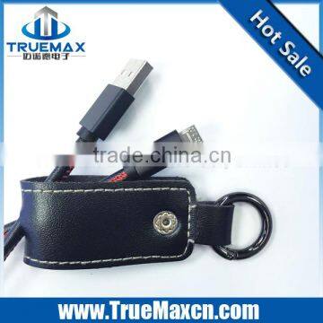 2New Arrival Fashion Leather Micro USB Data Charging Cable For Samsung Smart Phones Tablets