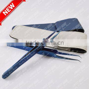 Blue plasma coated Eyelash Extension Tweezer sets