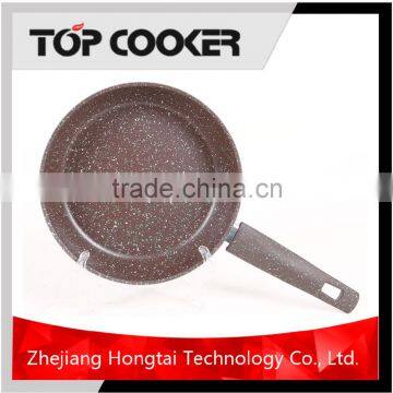 Forged aluminum marble coated stone frying pan