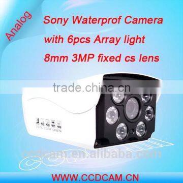 Sony 700TVL 960H Waterproof Camera with 8mm HD Lens 6pcs Array light