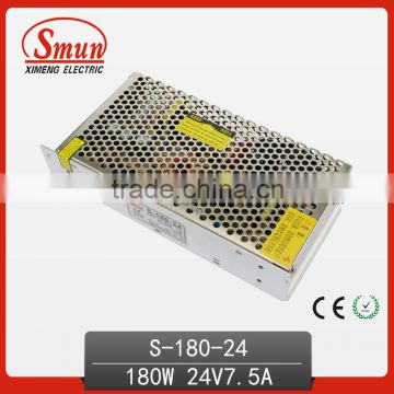 LED Single Output Switched Mode Power Supply 180W 24V 7.5A S-180-24