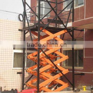 hydraulic stationary scissor elevation platforms construction lift