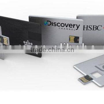 Silver card usb flash drive 2/4/8/16/32 with logo printing