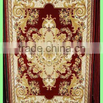 Floral Red Wilton PP hotel rooms carpet designs with high quality