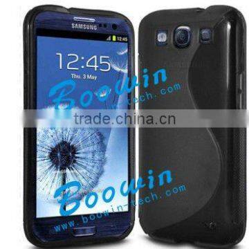 for samsung galaxy siii I9300 black S-line Gel silicon Case Rubber Skin Tpu Cover case