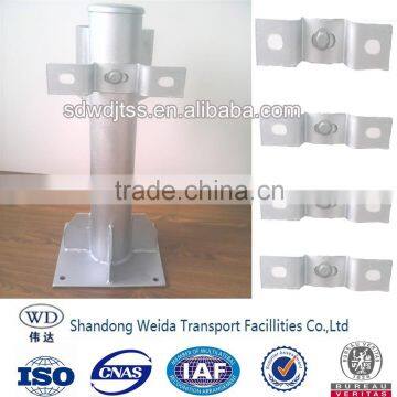 highway guardrail hot galvanized flange post and bracket