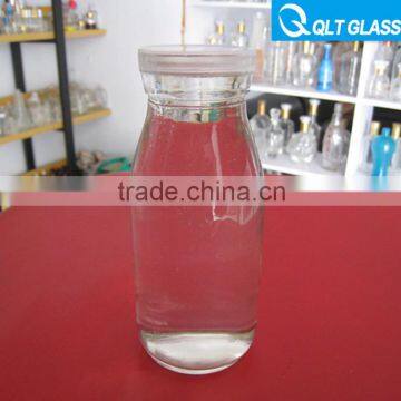 300ml bulk custom glass milk bottles juice bottles with cap