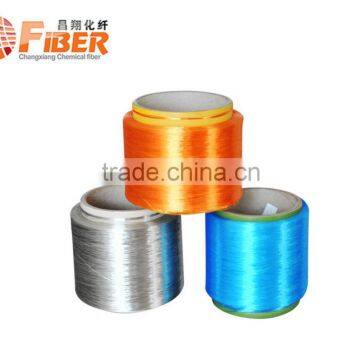 dyed trilobal bright twist filament yarn FDY embroidery thread , polyester thread