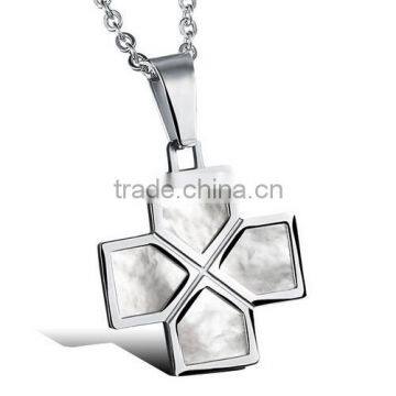 2015 Dongguan factory custom Latest design fashion Clover shaped shell pendant necklace YYNE20006