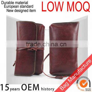 Vintage Style Women men leather cosmetic bag foldable                        
                                                                                Supplier's Choice