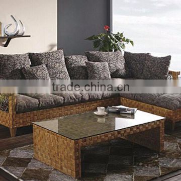 Corner sofa wicker living room set