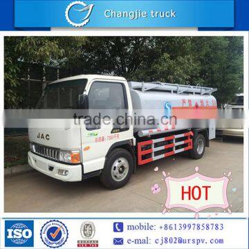 mini fuel tank truck made in China JAC 3.5-5cbm mini fuel tank truck