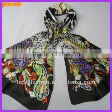 wholesale new silk scarf digital print OEM silk scarf