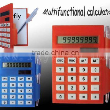 solar notepad calculator with pen