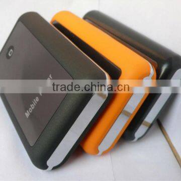 two interfaces 7400mah mobile power bank with OEM logo and color