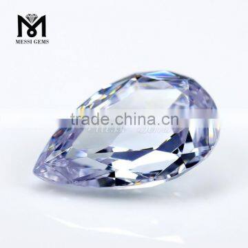 High Quality Machine Cut Pear 26x38 White Cubic Zirconia Stone