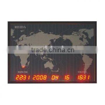 plastic LCD world time clock