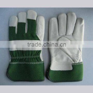 Cow grain leather fleecy lined winter leather glove