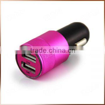 2015 New Aluminum Head Dual USB 2.1A Portable Car Charger