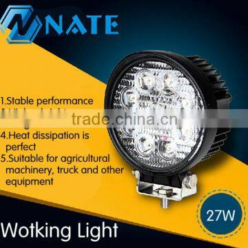 Driving Lamp 27W Working Light For Three Wheel Motorcycle Tractor Round Sport Light