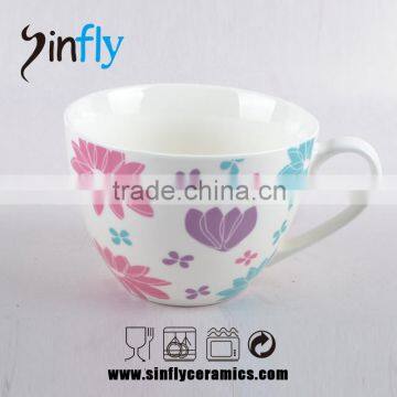 Big Open Ceramic Mug for Coffee or Tea